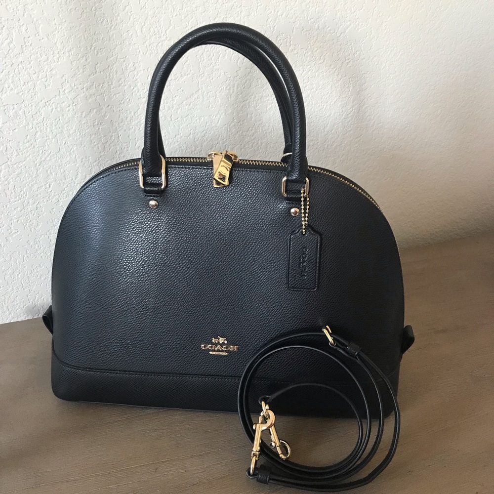 Black crossbody Coach Sierra satchel